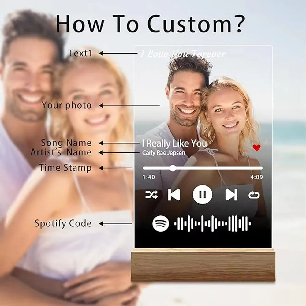 Personalized Spotify Music Acrylic Plaque – Romantic Gift 8