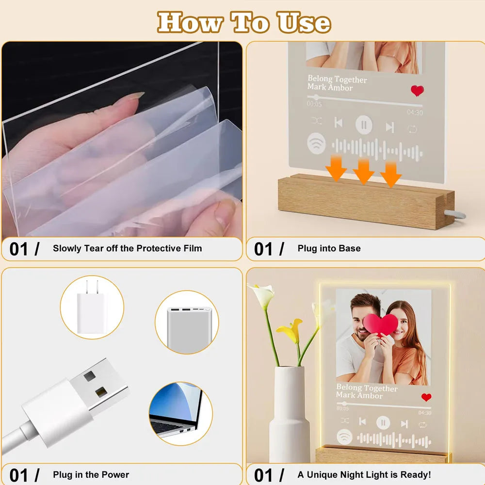 Personalized Spotify Music Acrylic Plaque – Romantic Gift 6