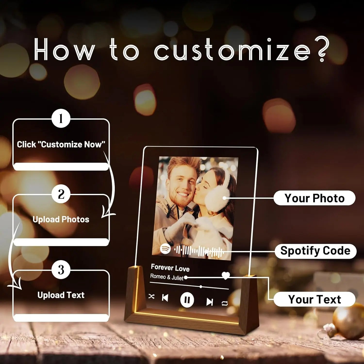 Personalized Spotify Music Acrylic Plaque – Romantic Gift 5