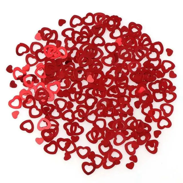 Red Love Heart Table Confetti 8